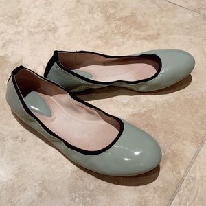 Bloch Mint Patent Leather Ballet Flats Blue Sz 37